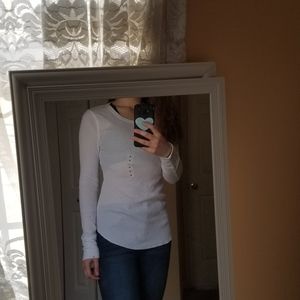 Plain white long sleeve tee